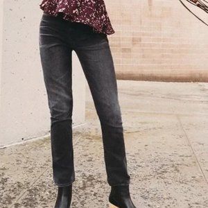 NWT Madewell High-Rise Slim Boyjean Size 28 in Washed Black (gray)